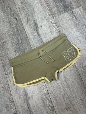 Aeropostale Womens M Olive Green Shorts Y2K Lounge Athletic